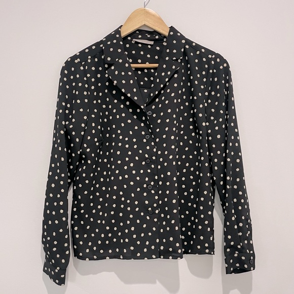 Tops - Polkadot Long Sleeve Shirt ⚫️